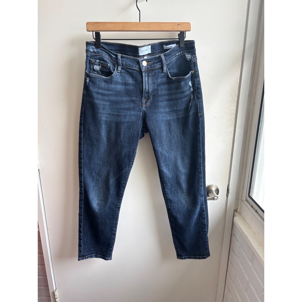 FRAME Le Garcon‎ Crop Jeans 28 boho staple layered luxury flattering tecwear - Picture 2 of 9